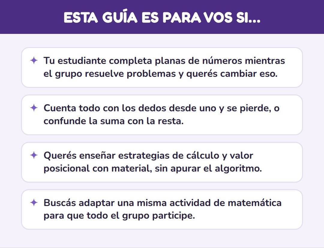 MATEMÁTICA INCLUSIVA: SUMAS Y RESTAS