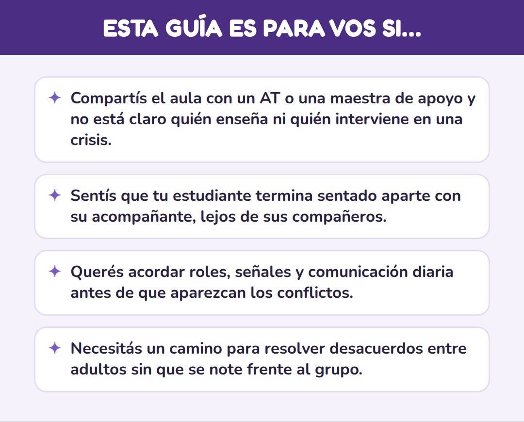 PAREJA PEDAGÓGICA: DOCENTE Y AT EN EL AULA