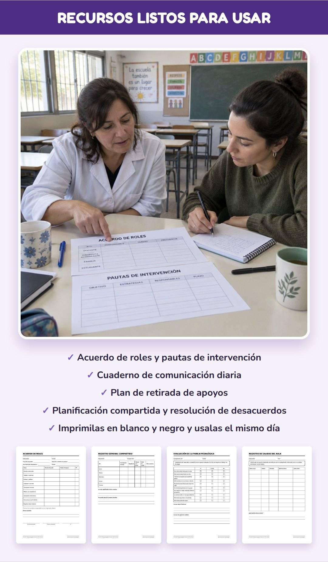 PAREJA PEDAGÓGICA: DOCENTE Y AT EN EL AULA