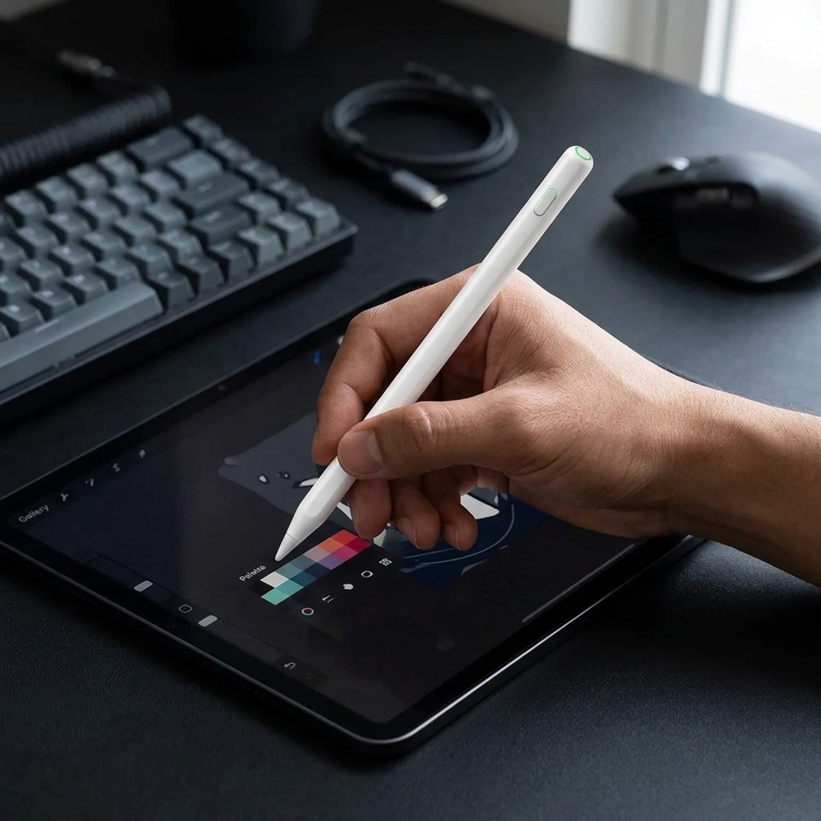 Mano dibujando en un iPad con el VANTA Pen