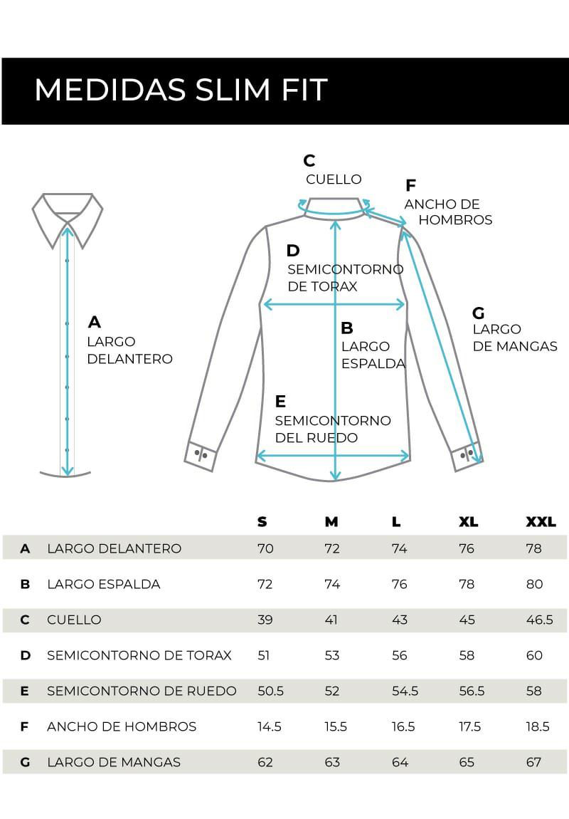 TALLES - CAMISAS SLIM FIT