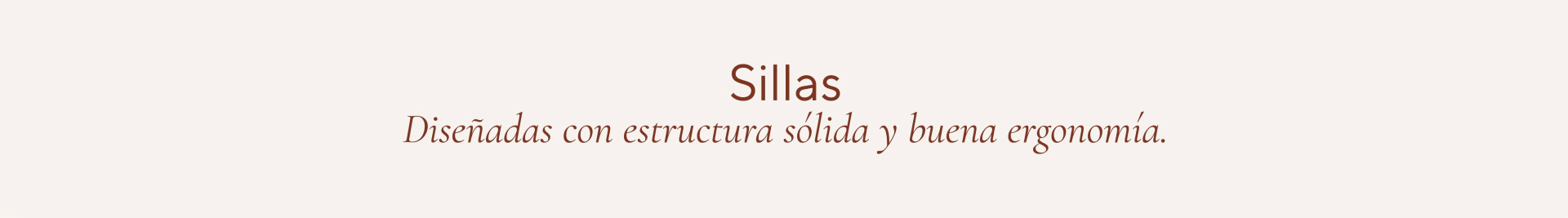 Banner de la categoría Sillas