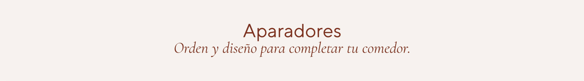 Banner de la categoría Aparadores