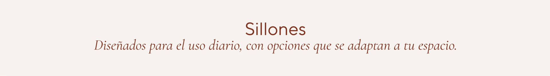 Banner de la categoría Sillones
