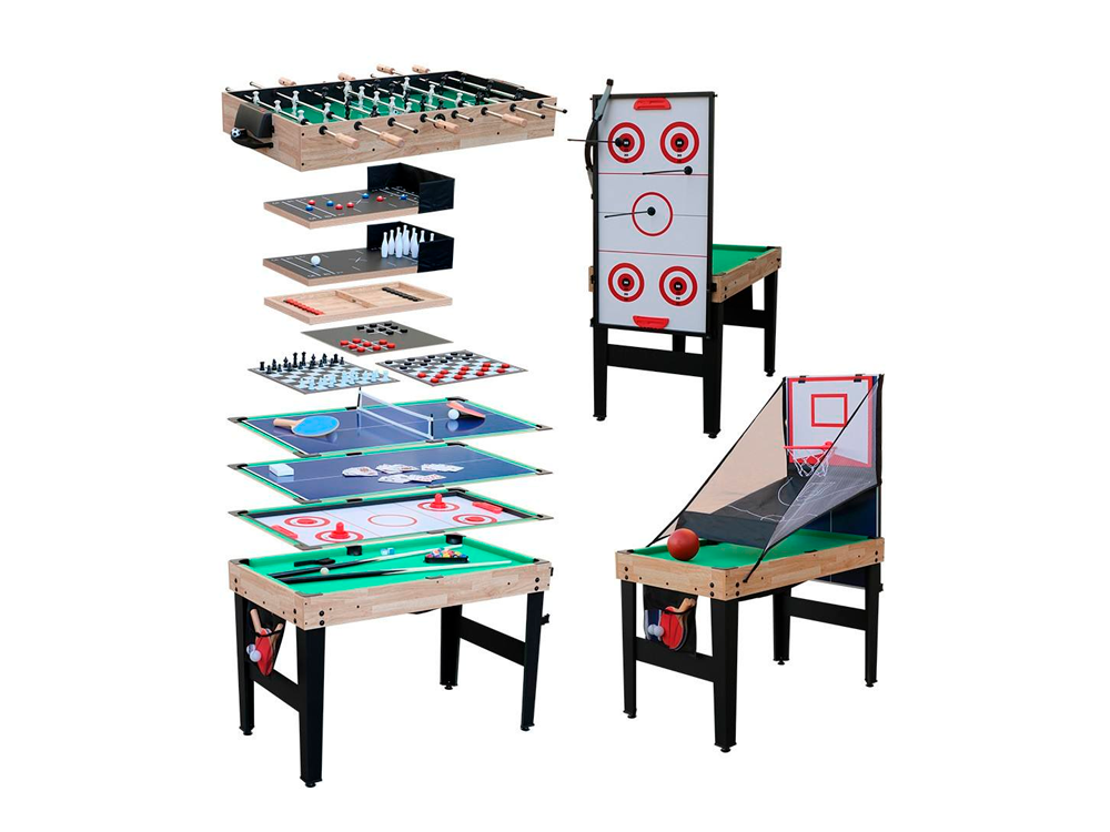 Mesa De Jogos 13 Em 1 Pebolim Basquete Ping Pong