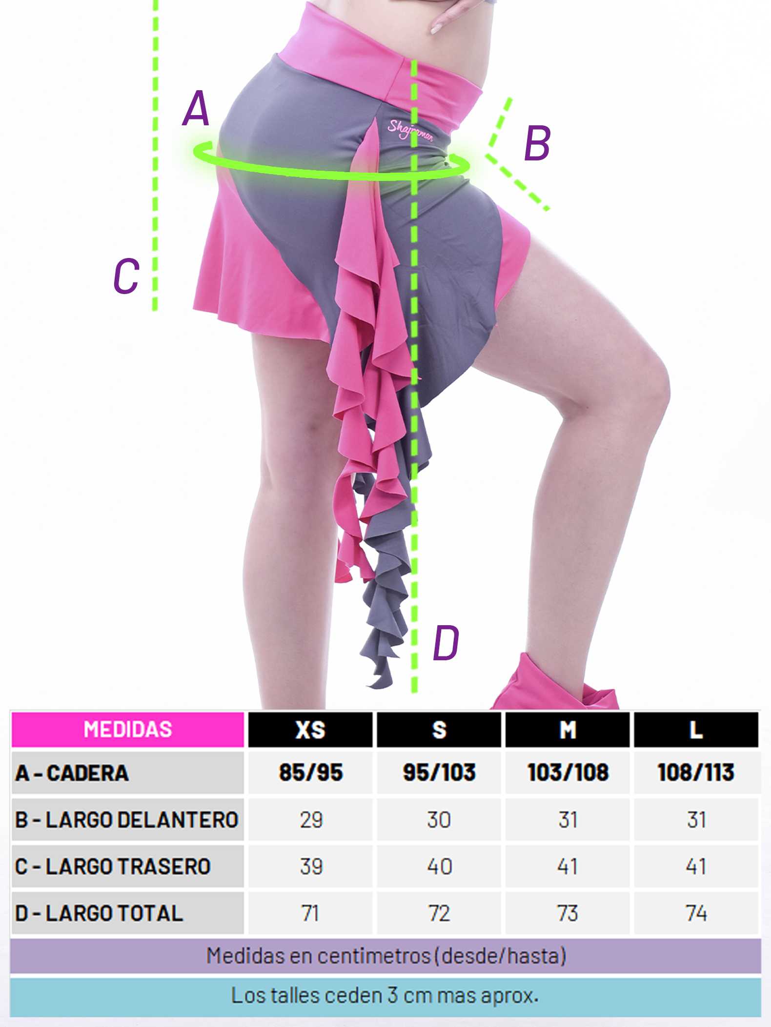 Talles y medidas de mini alia mix