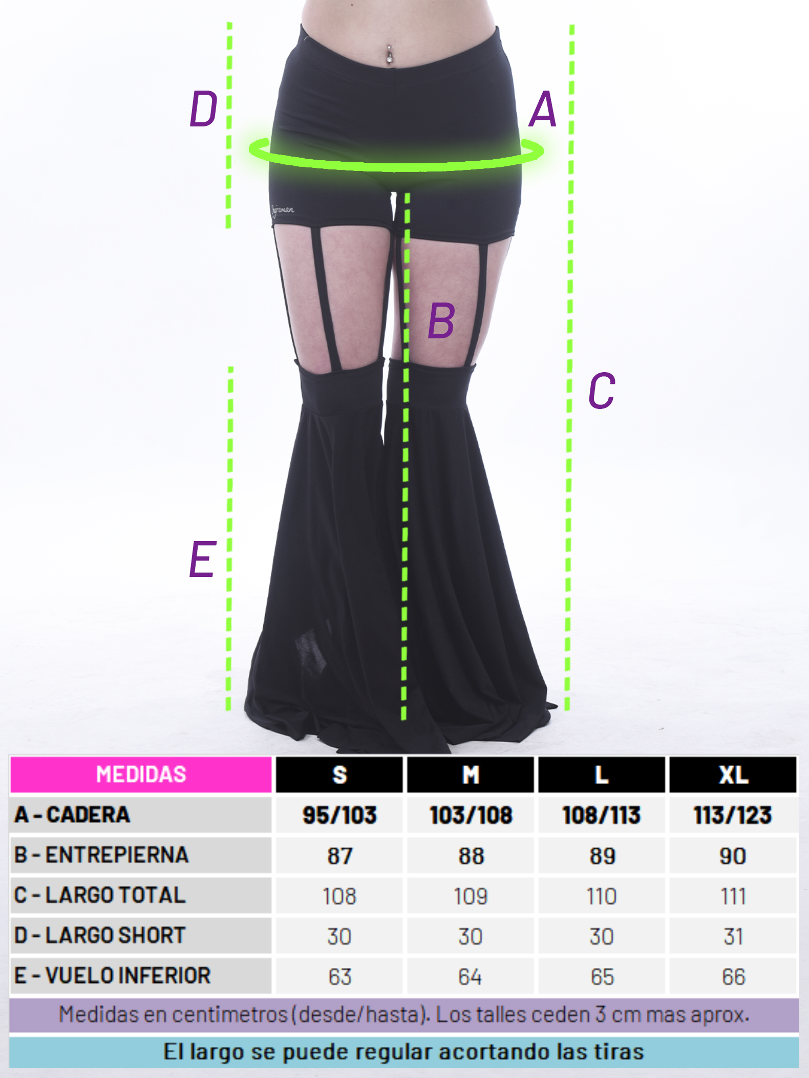 Talles y medidas de pantalon samira