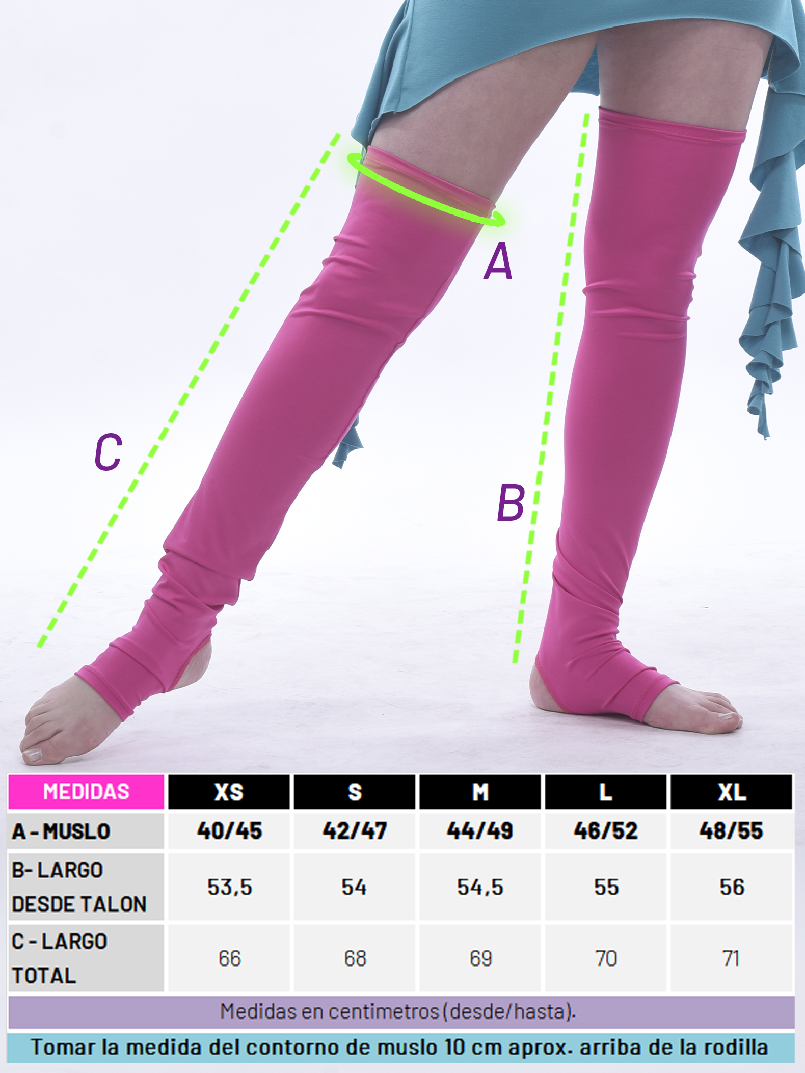 Talles y medidas de pantalon lilith