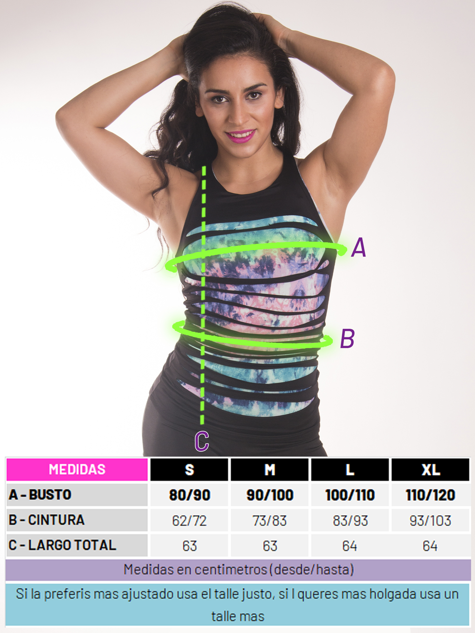 Talles y medidas de remera trevi