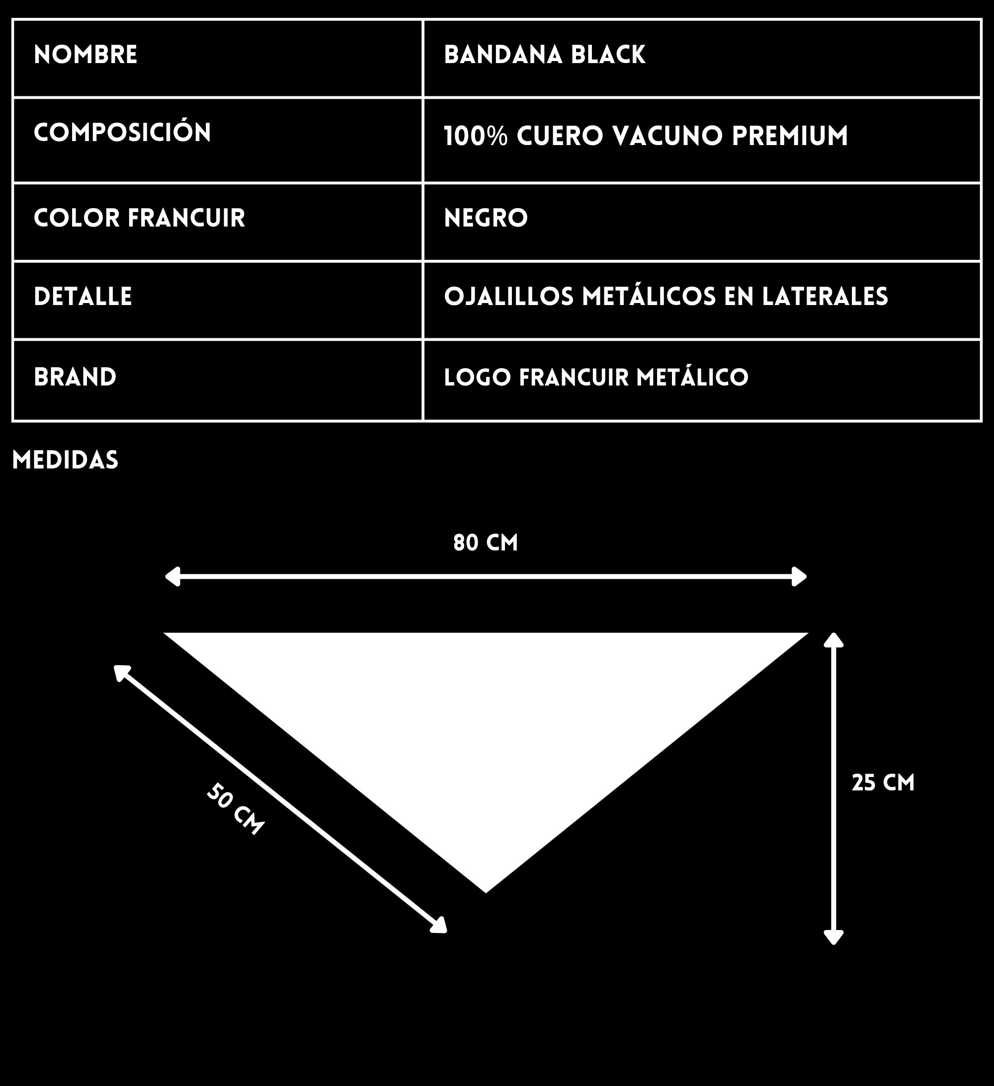 Bandana FRANCUIR black