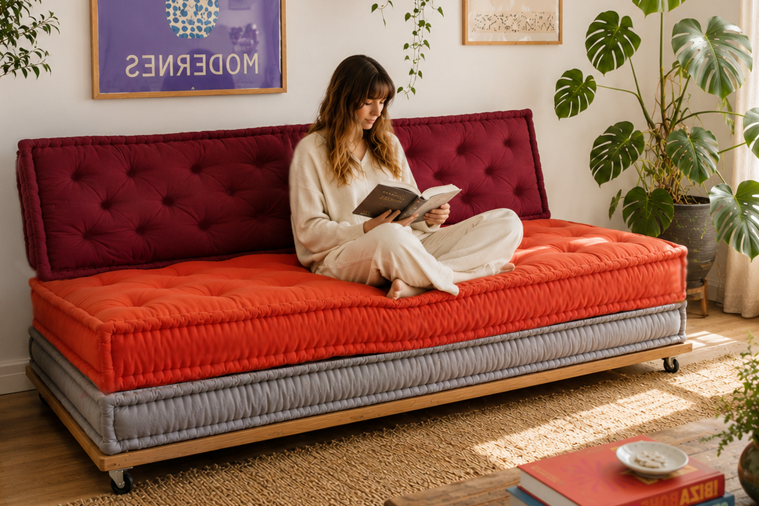 Sill&oacute;n tatami con base FENIX