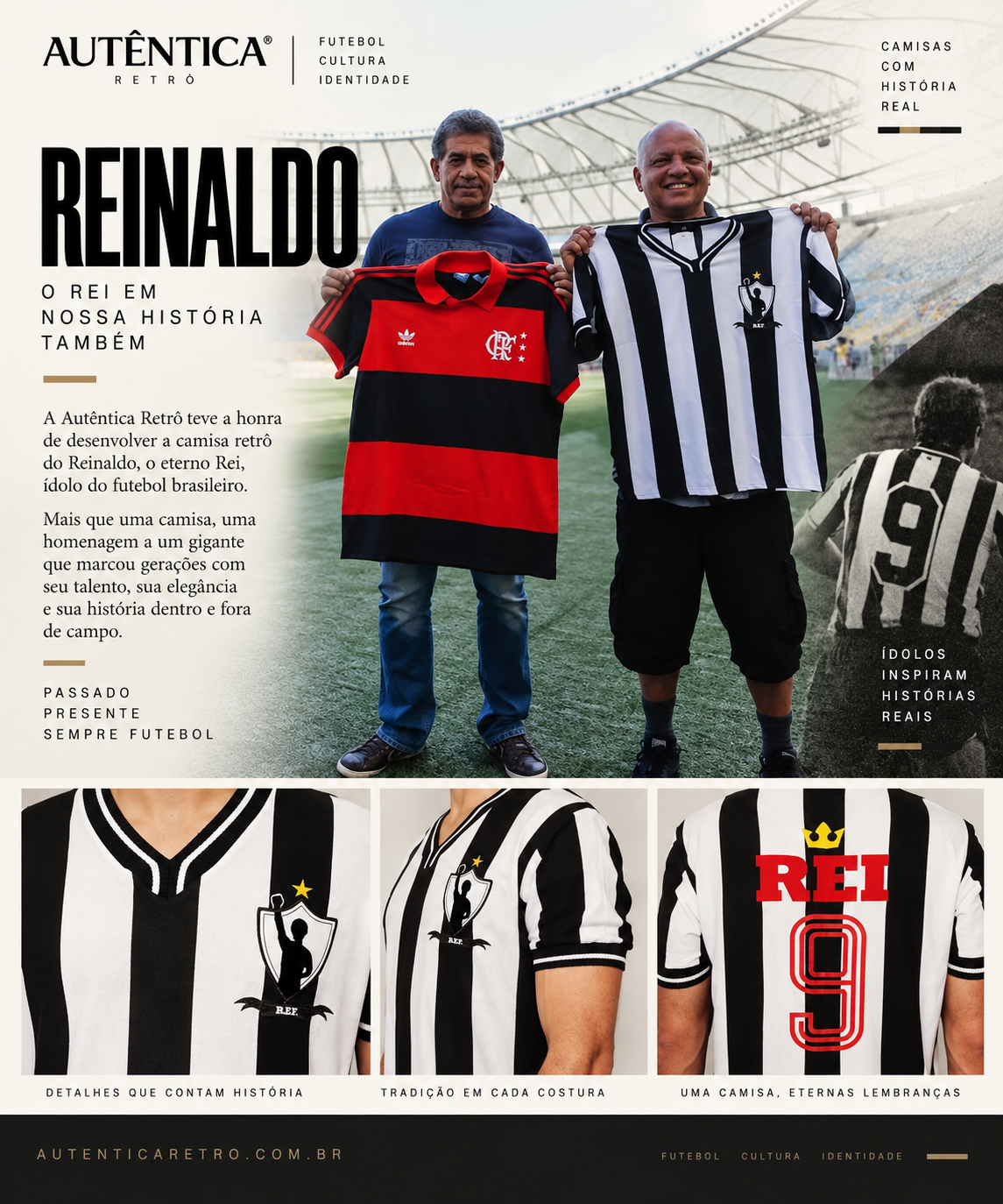Desenvolvimento de camisas personalizadas Aut&ecirc;ntica Retr&ocirc;