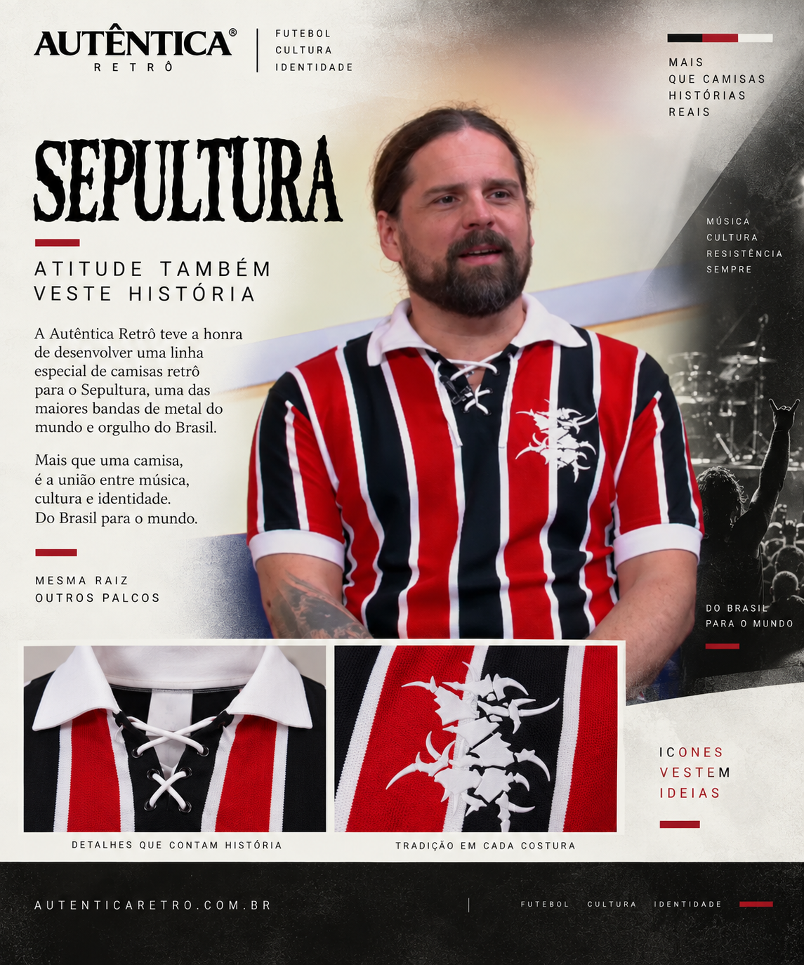 Projeto de camisa personalizada desenvolvido pela Aut&ecirc;ntica Retr&ocirc;