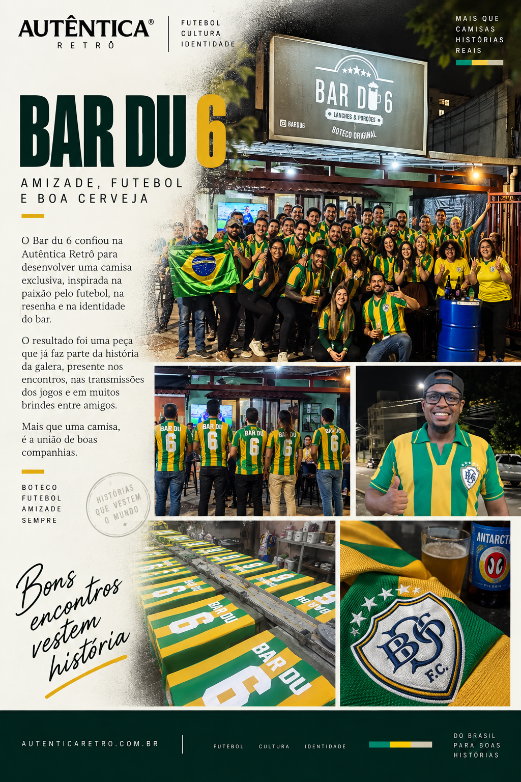 Projeto de camisa desenvolvido sob encomenda pela Aut&ecirc;ntica Retr&ocirc;