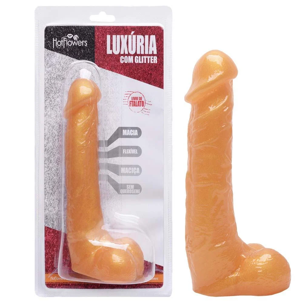 protese-macica-luxuria-com-gliter-ouro-hot-flowers