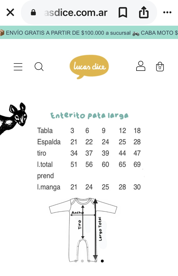 tabla talle