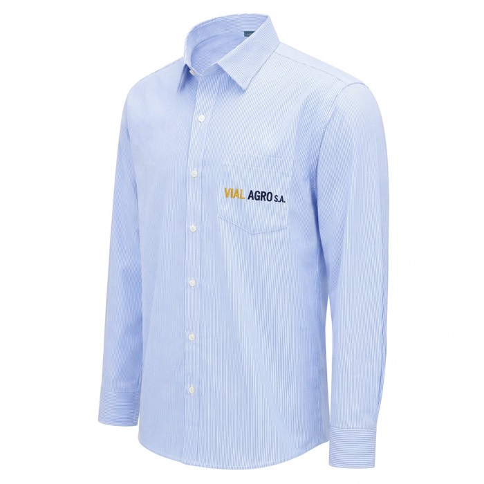 Camisa de trabajo con el logo de Vial Agro bordado