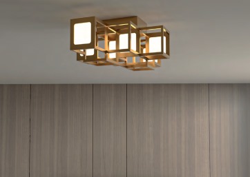 Plafon Moderno Octo Redondo Tabaco LED