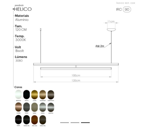 Lustre Linear Slim Design Exclusivo Bella Italia Original