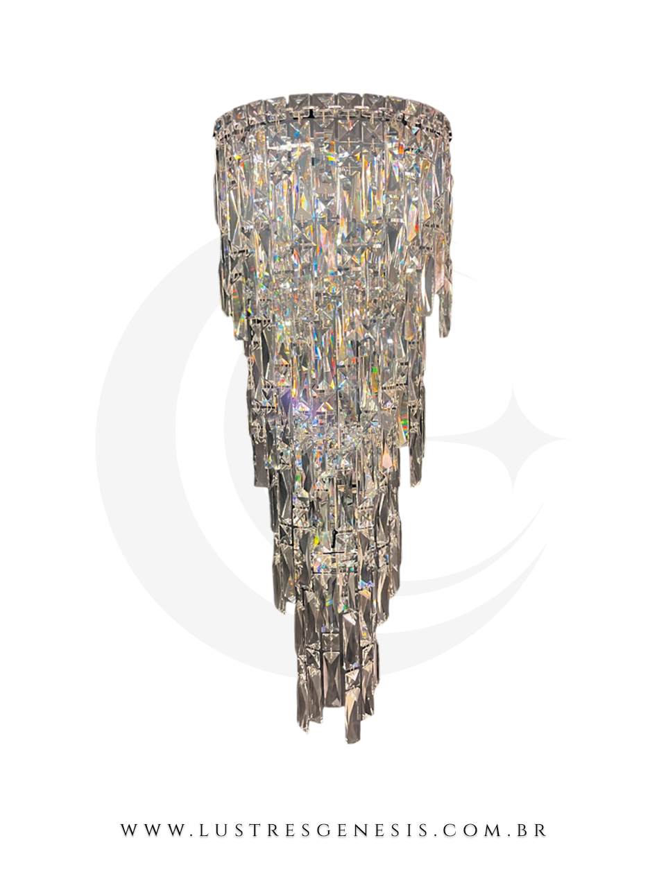 Lumin&aacute;ria de parede cascata dourada de cristal 23cm, ideal para decora&ccedil;&atilde;o de cabeceira de cama, corredor, quartos e lavabos