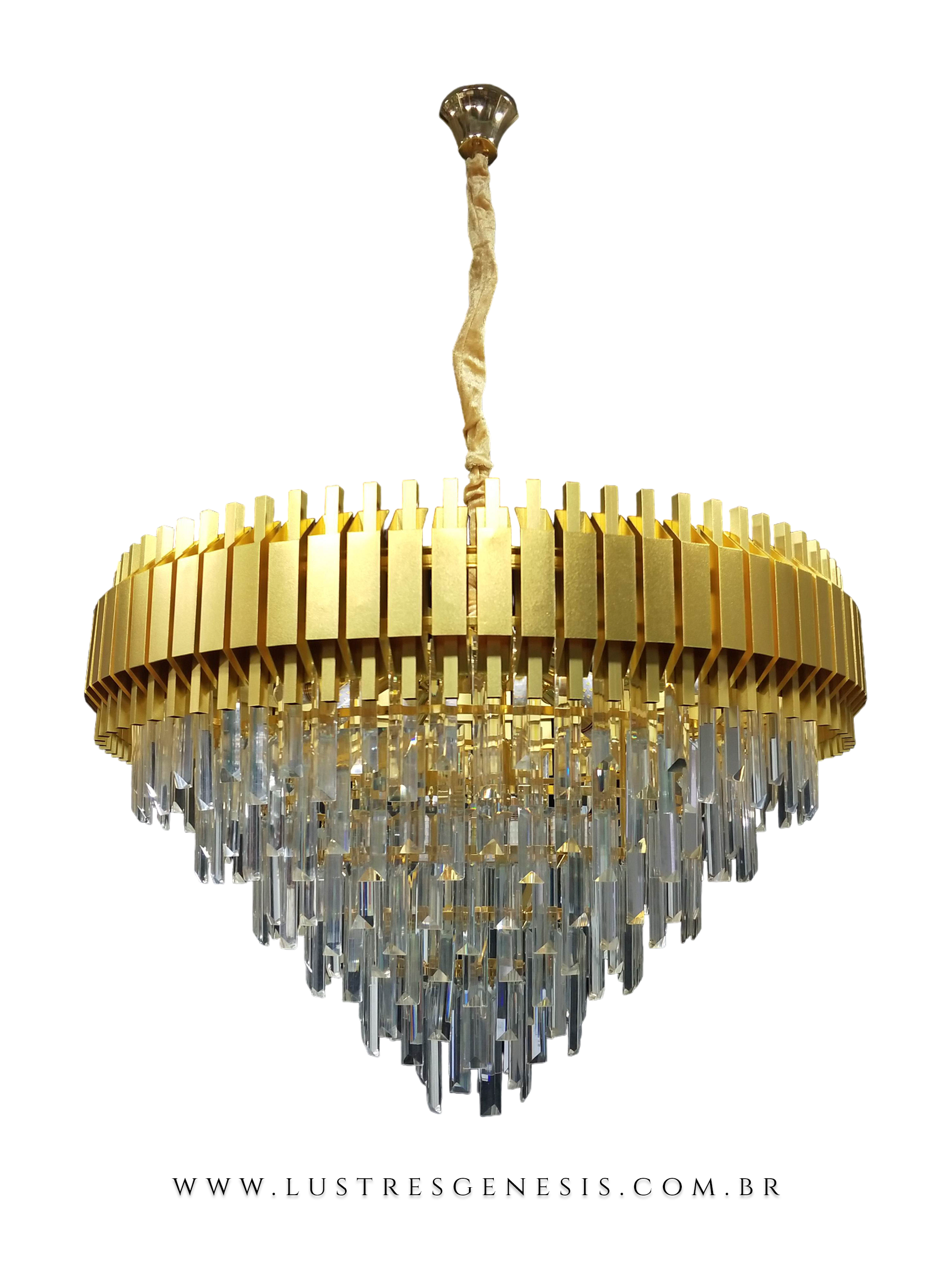Luminária Pendente de Cristal Linha Contemporânea Aura