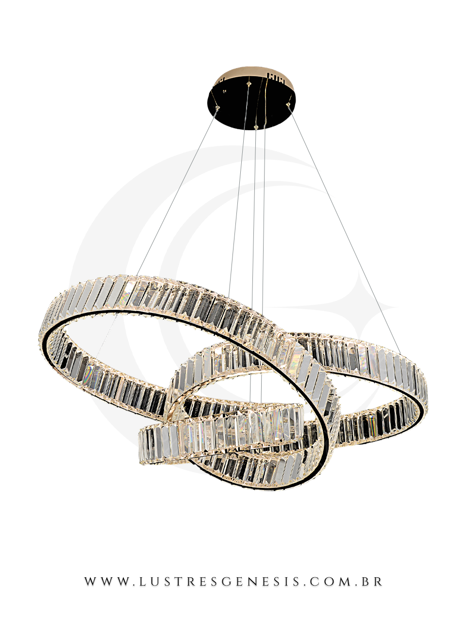 Luminária de Teto Pendente de Cristal Tie
