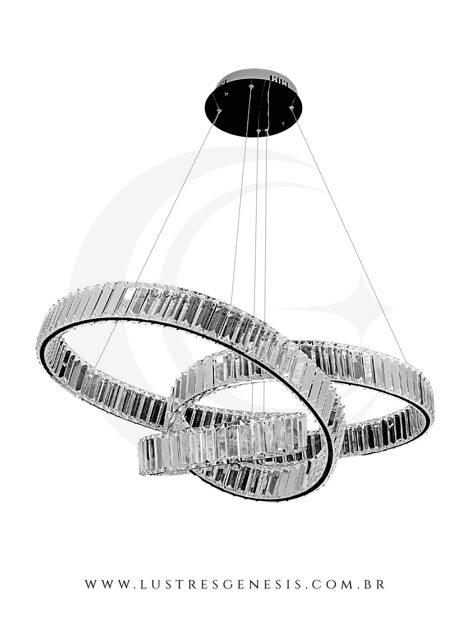 Luminária de Teto Pendente de Cristal