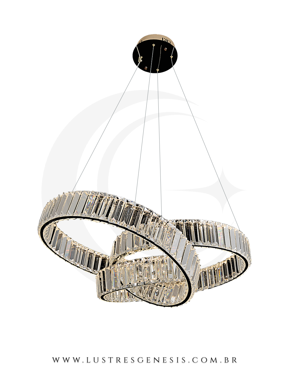 Luminária de Teto Pendente de Cristal