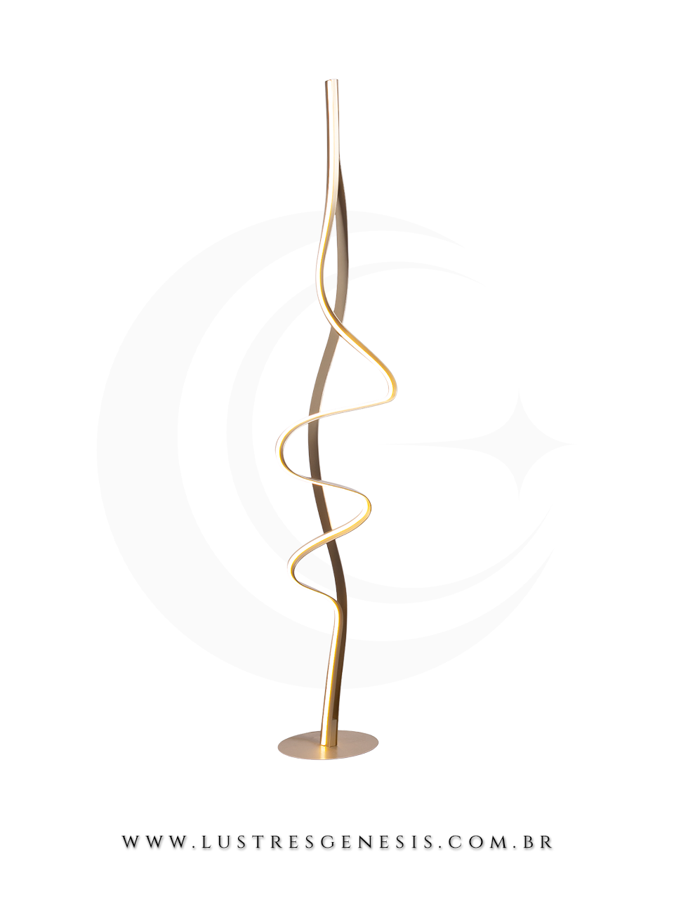 Coluna LED Decorativa 36W 2880LM 3000K Dourada ou Preta