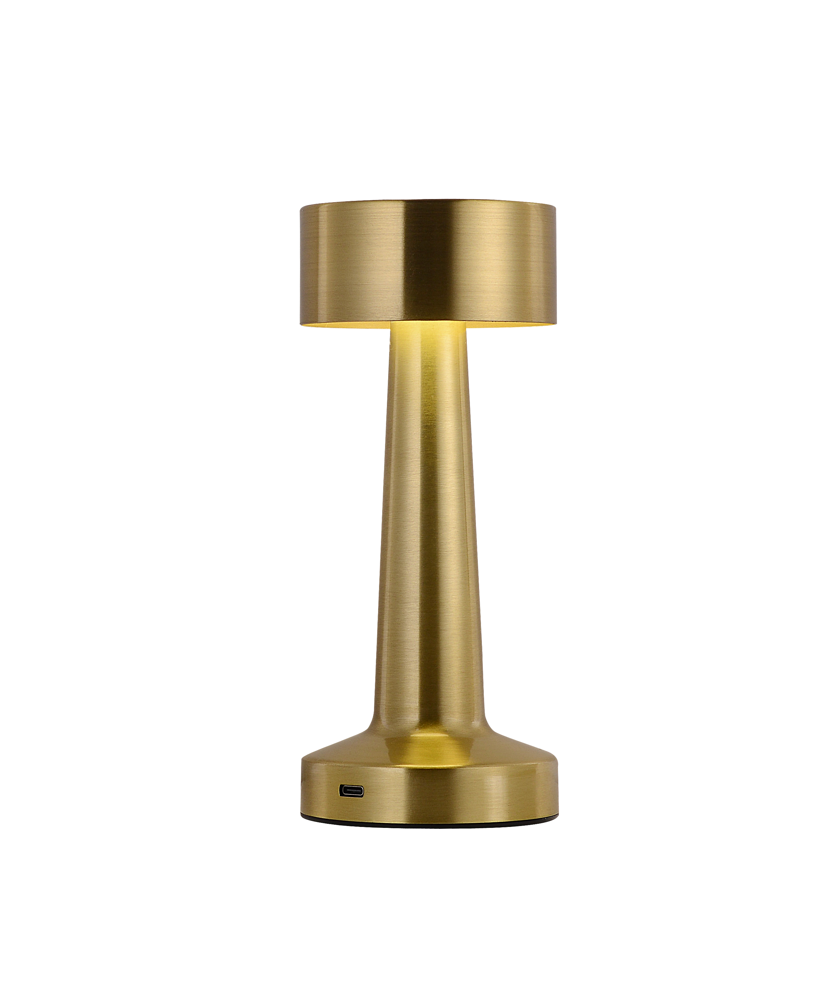 Lumin&aacute;ria de mesa abajur Mallow dourado, ideal para leitura, quartos, escrit&oacute;rio e escrivaninhas