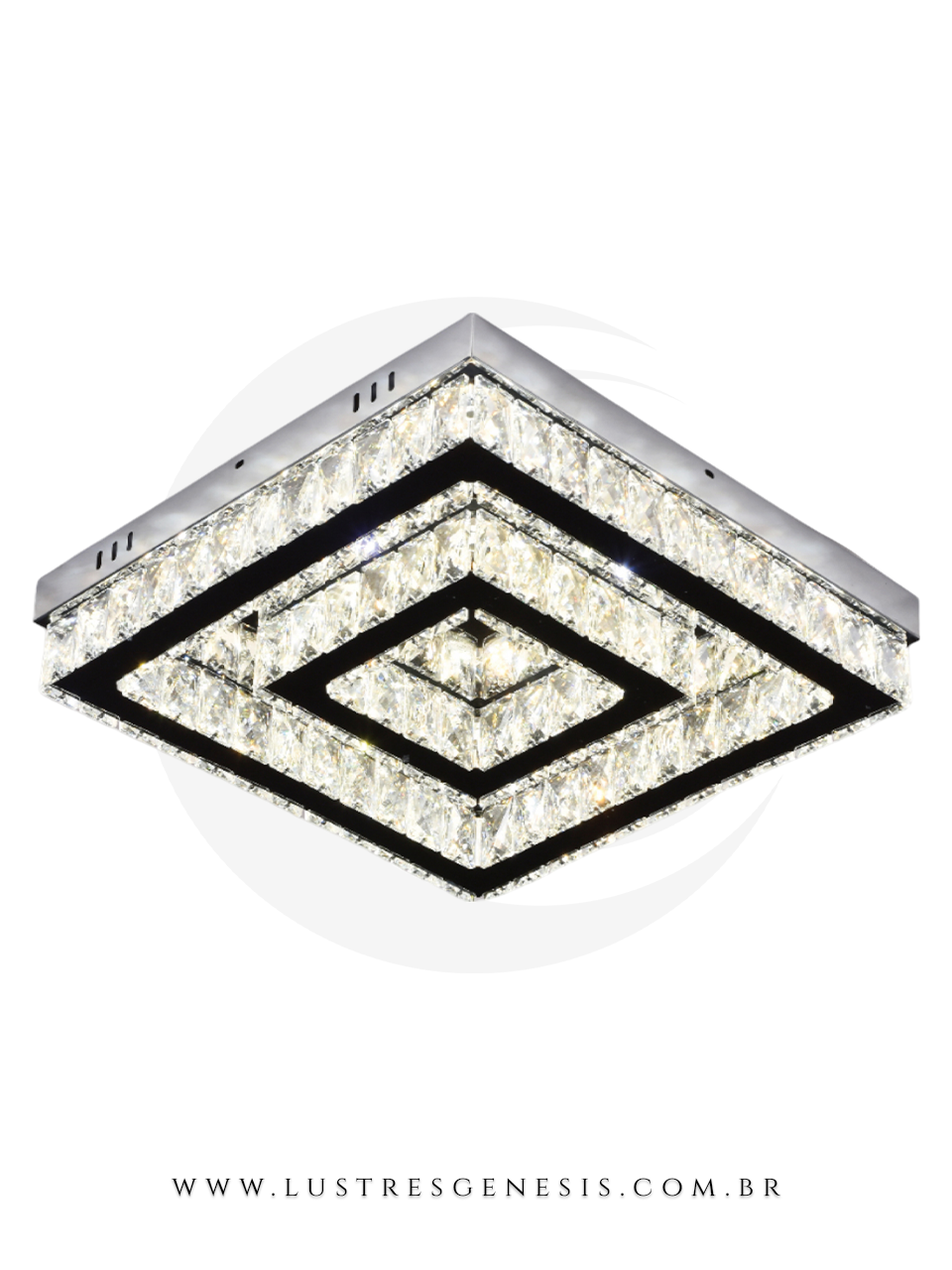 Plafon de Cristal Nexus com LED