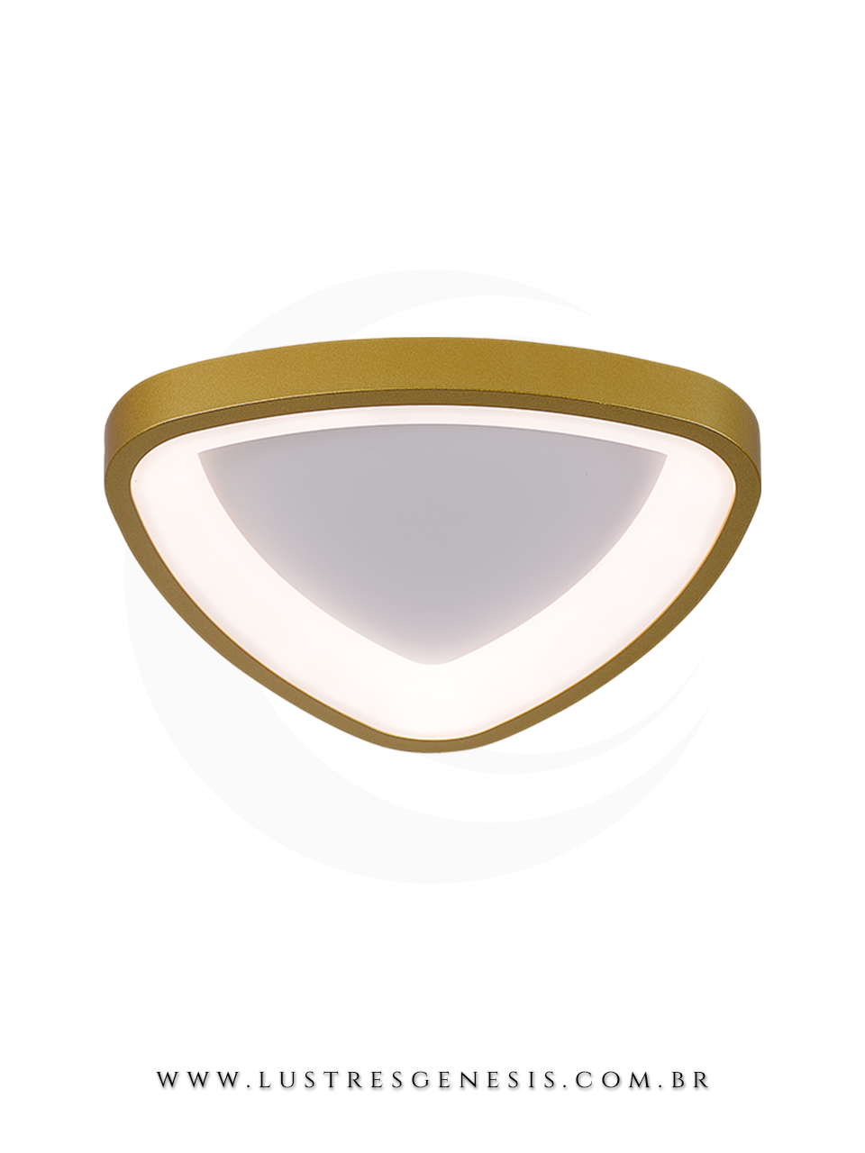 Lumin&aacute;ria de Teto Sobrepor LED 25+25W com 3 Cores de Luz 51cm