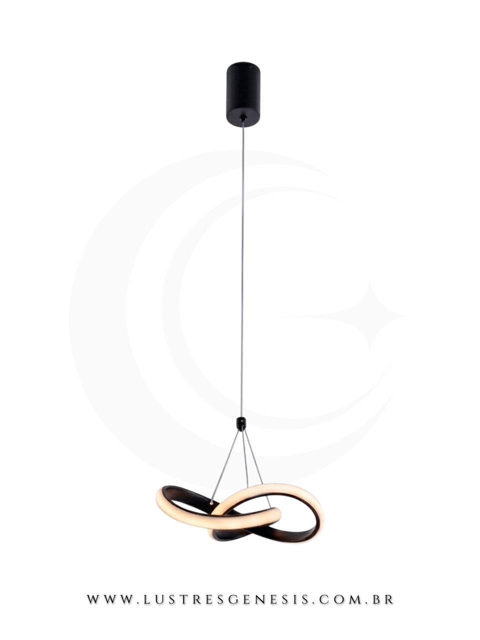 Luminaria Pendente de Teto Preto Bivolt 24W 3000K &Oslash;22cm, Bancada Area Gourmet, Lavabo, Cabeceira de Cama, Banheiro, Cozinha