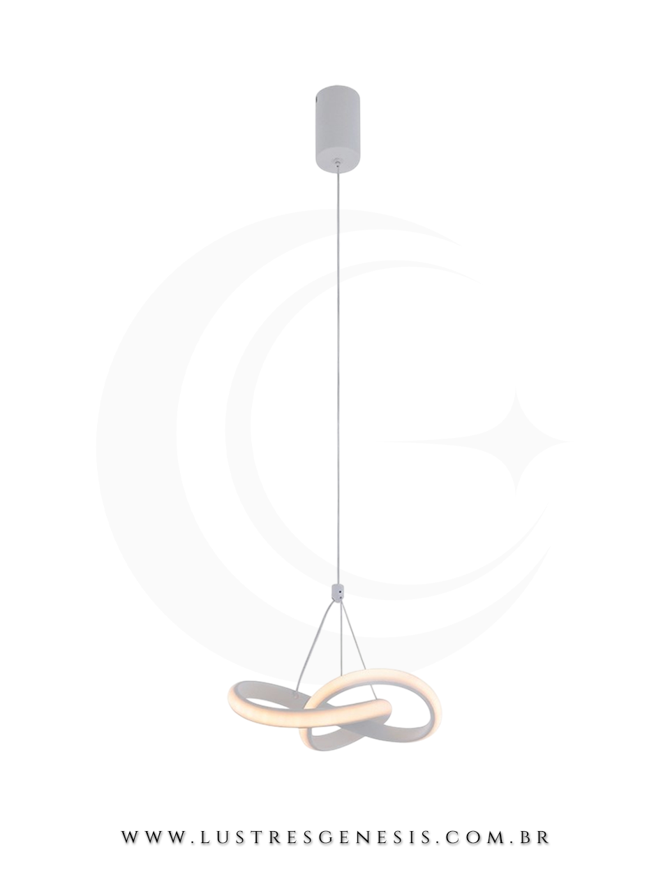 Luminaria Pendente de Teto Branco Bivolt 24W 3000K &Oslash;22cm, Bancada Area Gourmet, Lavabo, Cabeceira de Cama, Banheiro, Cozinha