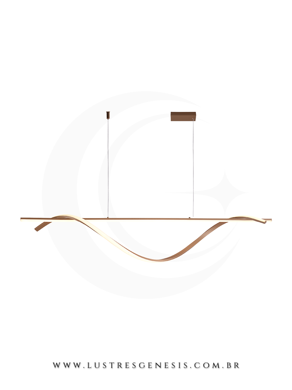 Lustre pendente de LED moderno Sigma DCD03216 branco instalado acima de uma mesa de jantar em ambiente minimalista.   Lustres G&ecirc;nesis - o melhore site da Internet para comprar Lustre