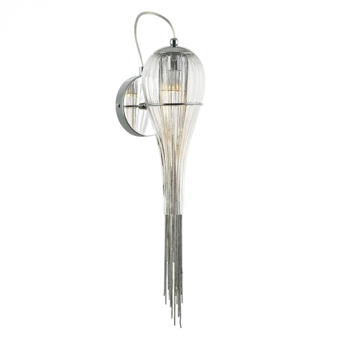 Arandela Clam Moderno Dourado Champanhe com design elegante, ideal para quarto, sala, escada, cabeceira de cama e lavabos. Lustres Gênesis loja online de Lustres e Iluminação Decorativa