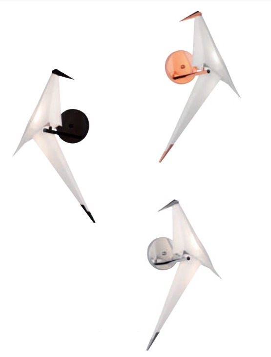 Arandela Moderna Bird Rosé com design elegante para quartos e cabeceira de cama, disponível em três variações de cores. Lustres Gênesis loja online de Lustres e Iluminação Decorativa