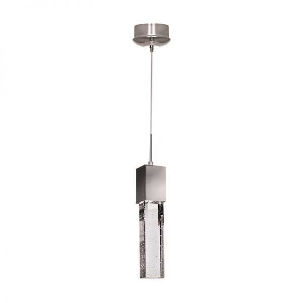 Luminária de teto pendente moderno LED com cristal e bolhas Lustres Gênesis loja online de Lustres e Iluminação Decorativa