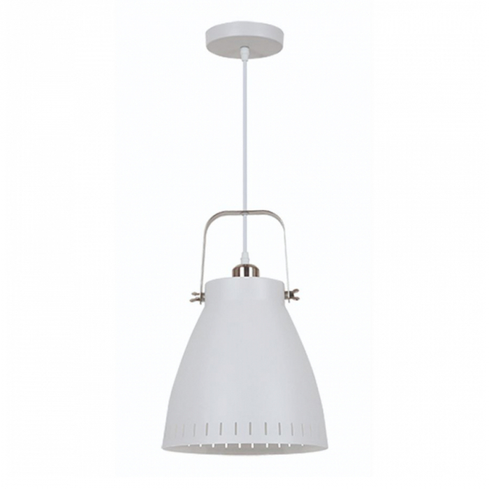 Pendente Moderno Bergen Branco 17x18cm da StudioLuce para sala de jantar e ambientes gourmet. Lustres Gênesis loja online de Lustres e Iluminação Decorativa