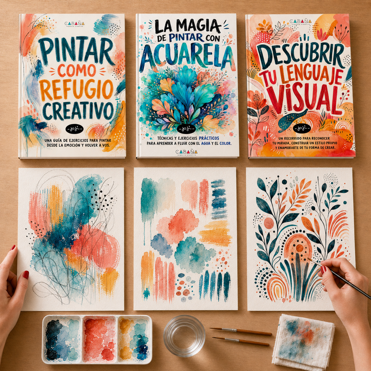 Los tres libros del recorrido Pint&aacute; con confianza