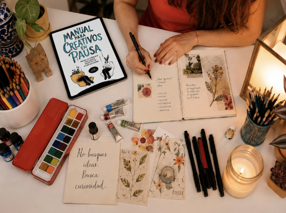 P&aacute;ginas y ejercicios del Manual para Creativos en Pausa
