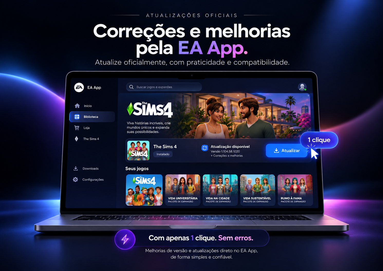 The Sims 4 diretamente no Mac sem Windows ou m&aacute;quina virtual