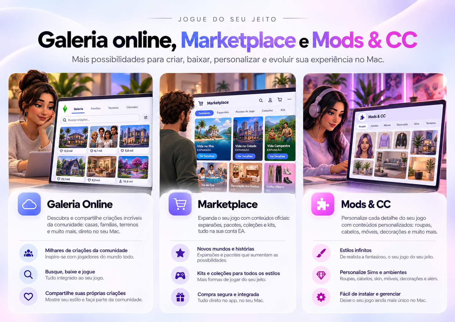 Atualiza&ccedil;&otilde;es e corre&ccedil;&otilde;es do The Sims 4 pela EA App