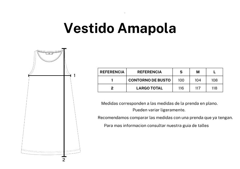 Medidas vestido