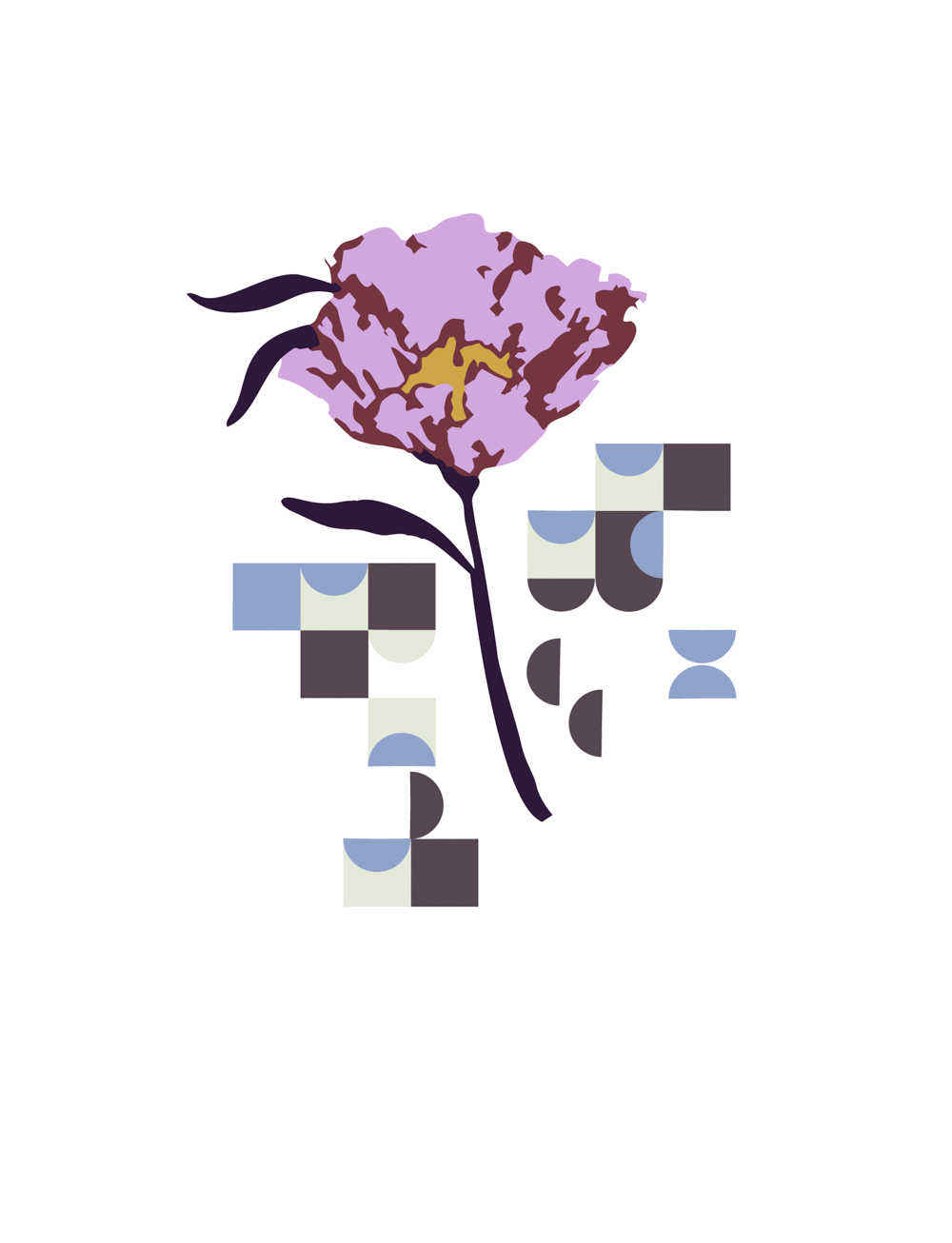 Remera Pintor Flor Noi Blanco