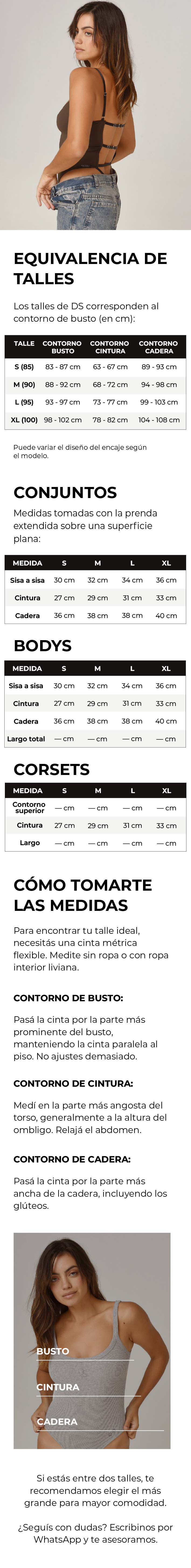 Gu&iacute;a de talles