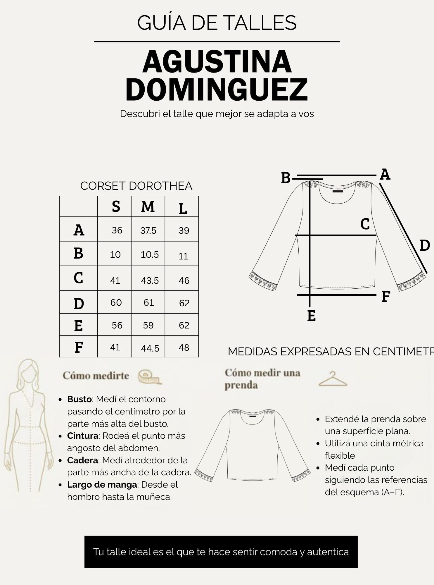 Tabla de talles de Remera Zodiaco Negro