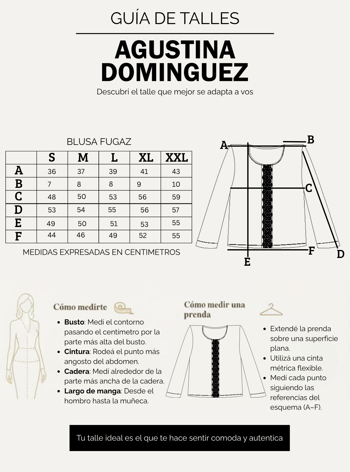 Tabla de talles de Camisa fugaz Off white