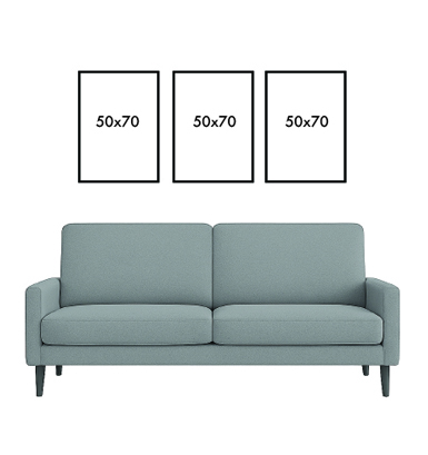 Opci&oacute;n B &mdash; tr&iacute;o parejo: 3 cuadros 40x60