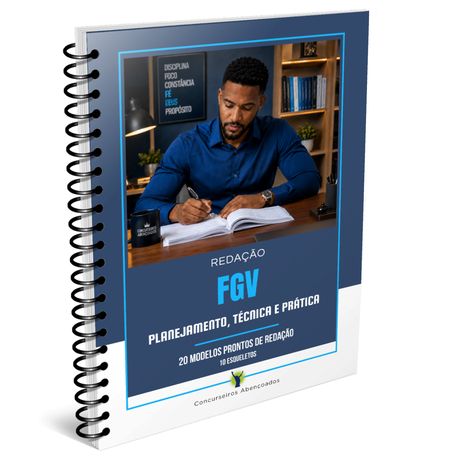 Mockup do material Reda&ccedil;&atilde;o FGV - 20 Modelos Prontos e 10 Esqueletos